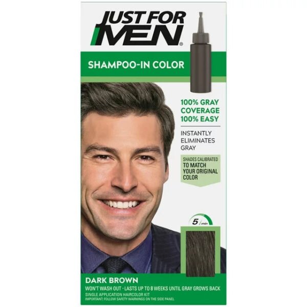 Just For Men Shampoo-in Hair Dye for Men, H-45 Dark Brown