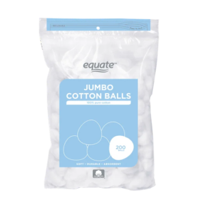 Equate Beauty Jumbo Cotton Balls, 200 Count