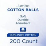 Equate Beauty Jumbo Cotton Balls, 200 Count